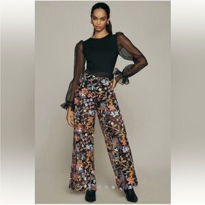 Rare Anthropologie Tiny Lotus Pants Womens 10